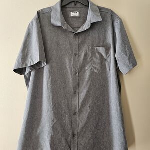 Hurley Men's Short Sleeve Button Down Shirt Gray Heather Size XXL Woven